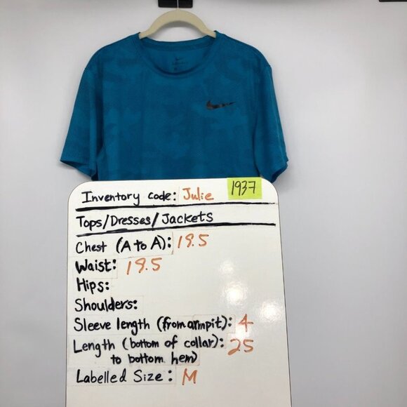 Nike Men's Blue Dri-Fit Digital Camo Short  Sleeve Athletic T-Shirt size M - Picture 12 of 13